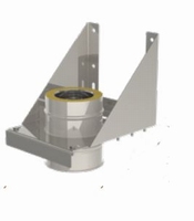 Support mural double paroi 100/150 inox 316/inox 304