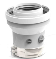 Rookgasadapter voor verticale coaxiale buis diam. 80/125 mm (Kona)