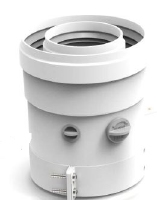 Rookgasadapter voor verticale coaxiale buis diam. 100/60 mm (Kona)