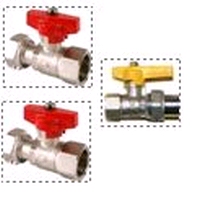 Set afsluitkranen gaswandketel (2x cv ,2x boiler, 1x gaskr)